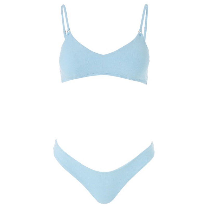 NEUHEITEN Vienna Padded Bikini Celeste Ribbed Rabatt