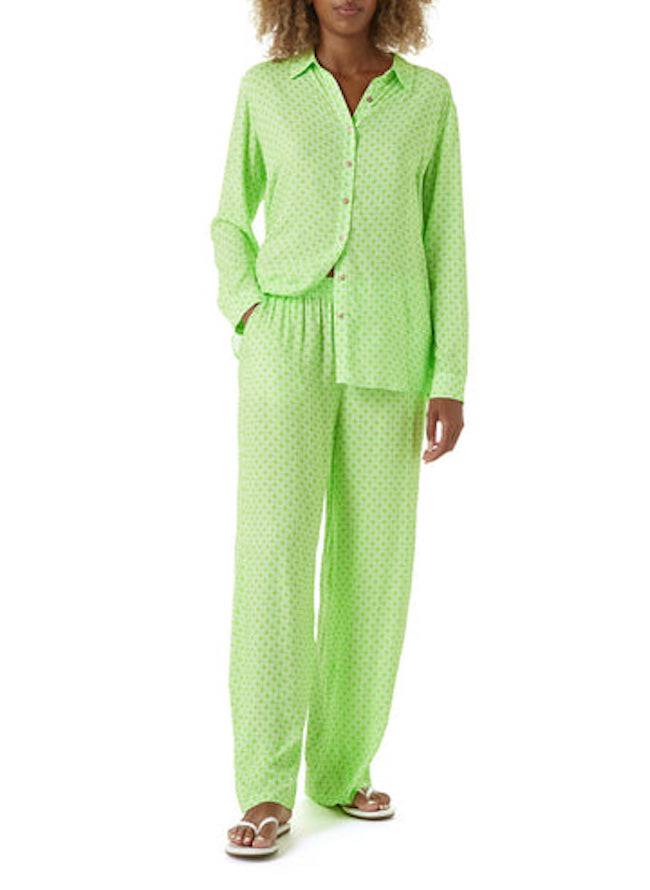 RESORTWEAR Millie Bluse Lime Speichern exportieren