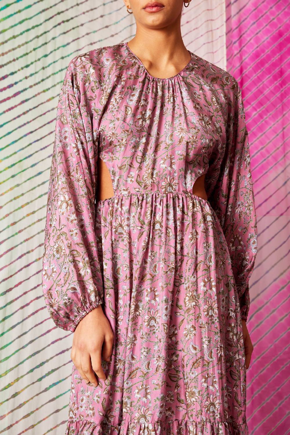 NEUHEITEN Carmen Kleid Pink Lily im Angebot