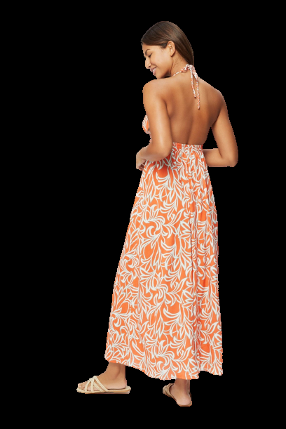 NEUHEITEN Coral Gardens Triangel Maxikleid Kostenloser Versand international