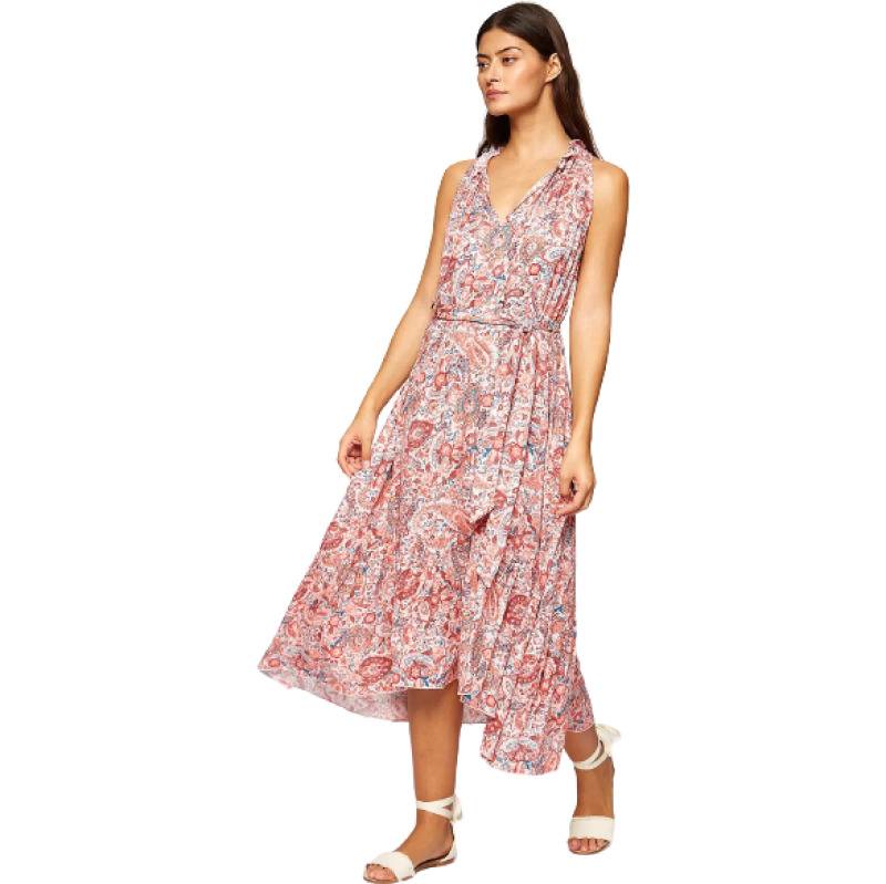 NEUHEITEN Coral Paisley Midikleid Speichern exportieren