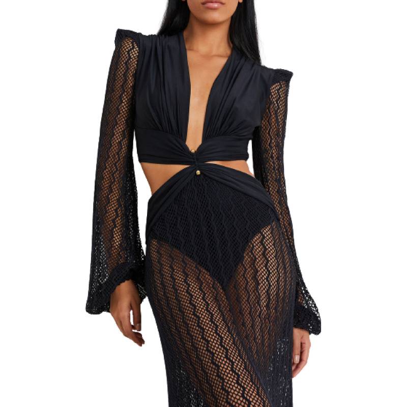 NEUHEITEN Cut-Out Kleid Schwarz Online