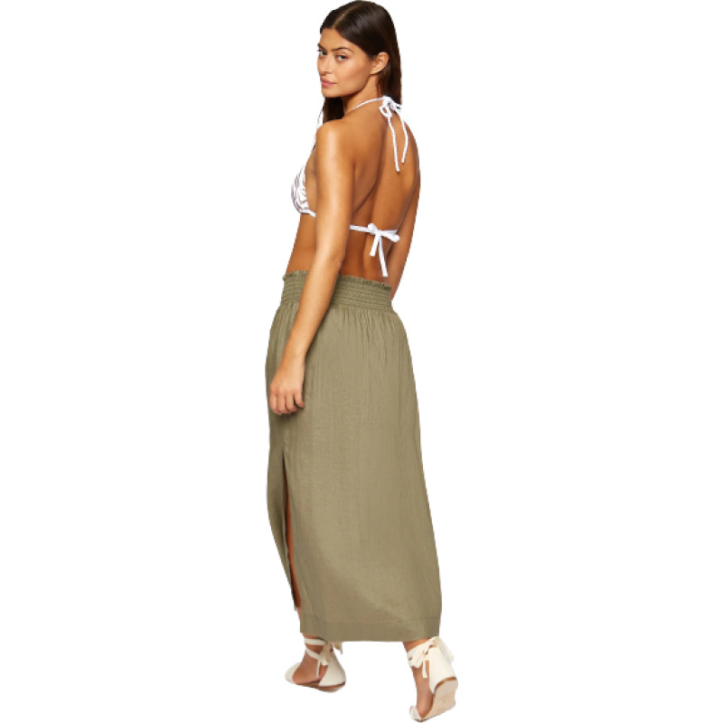 NEUHEITEN Gesmokter Rock Olive Online Shopping