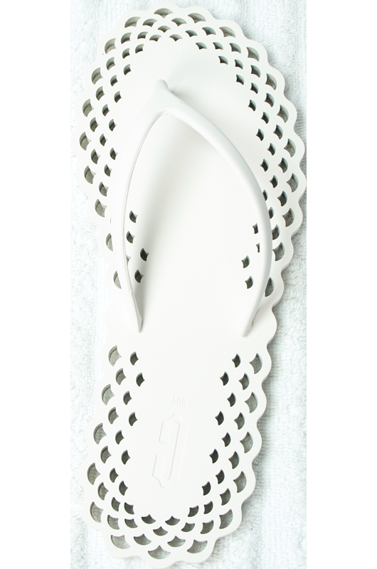 ACCESSOIRES Doily Flipflop Weiß Super Sparpreis