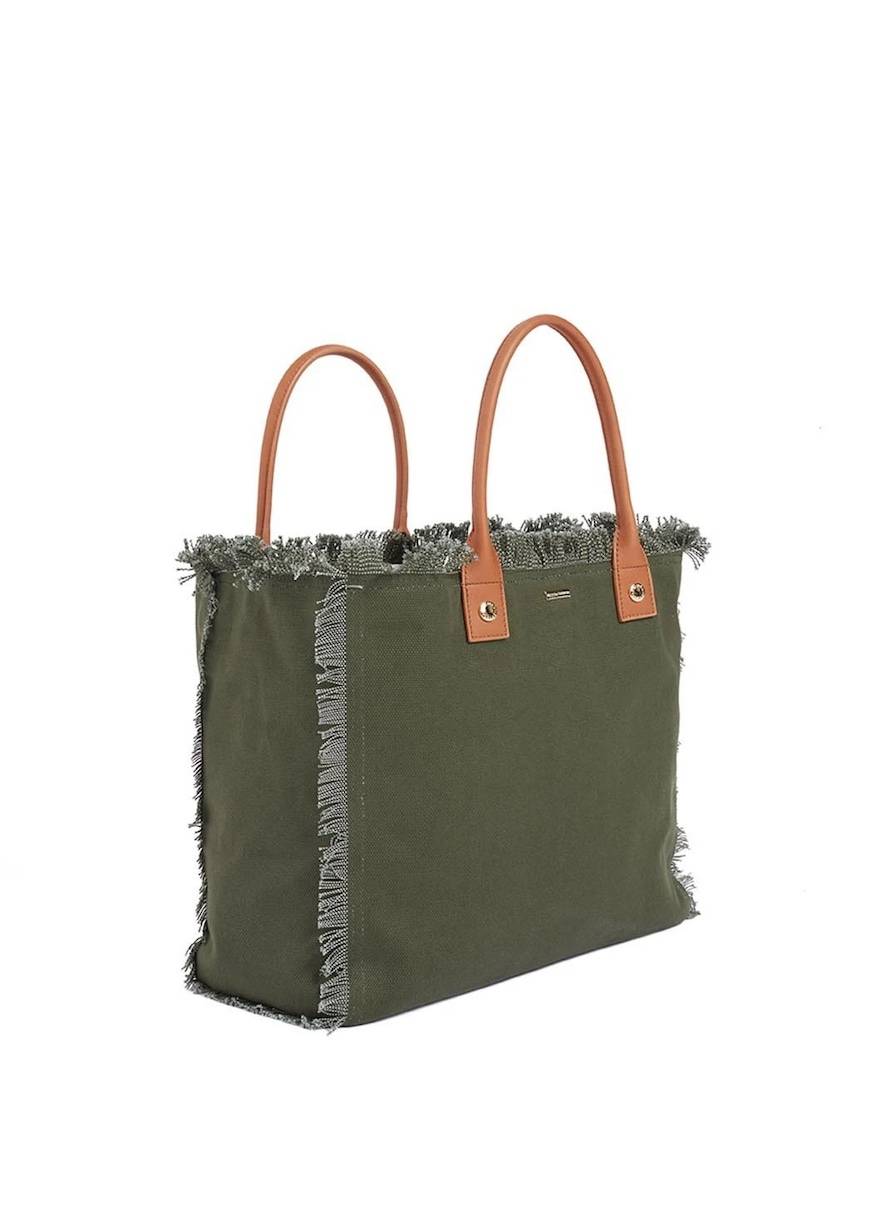 ACCESSOIRES Cap Ferrat Tote Olive Zeitbegrenzte Promotion