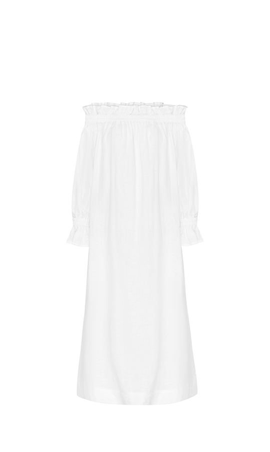 NEUHEITEN Spalla Maxikleid Weiß 2025