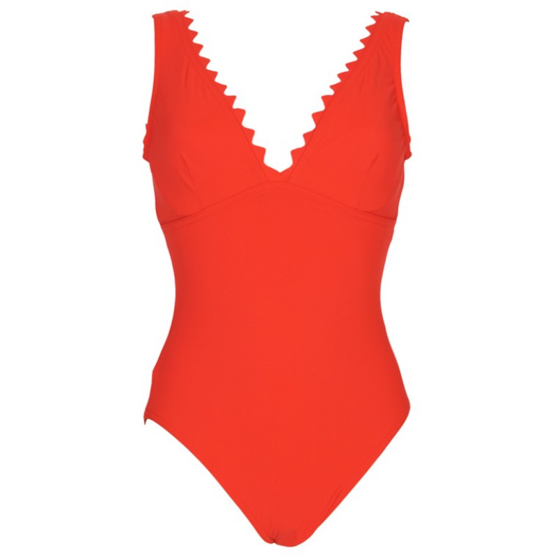 NEUHEITEN Ines V-Neck Bügel Badeanzug Rot Kauf eins, bekomm eins gratis