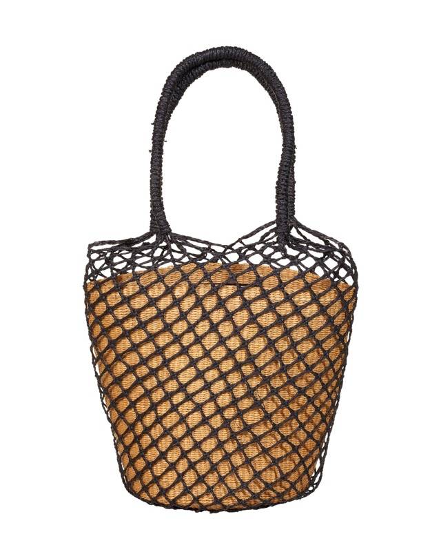 ACCESSOIRES Rocha Strohkorb in schwarz & Zimt Bis zu 55% Rabatt