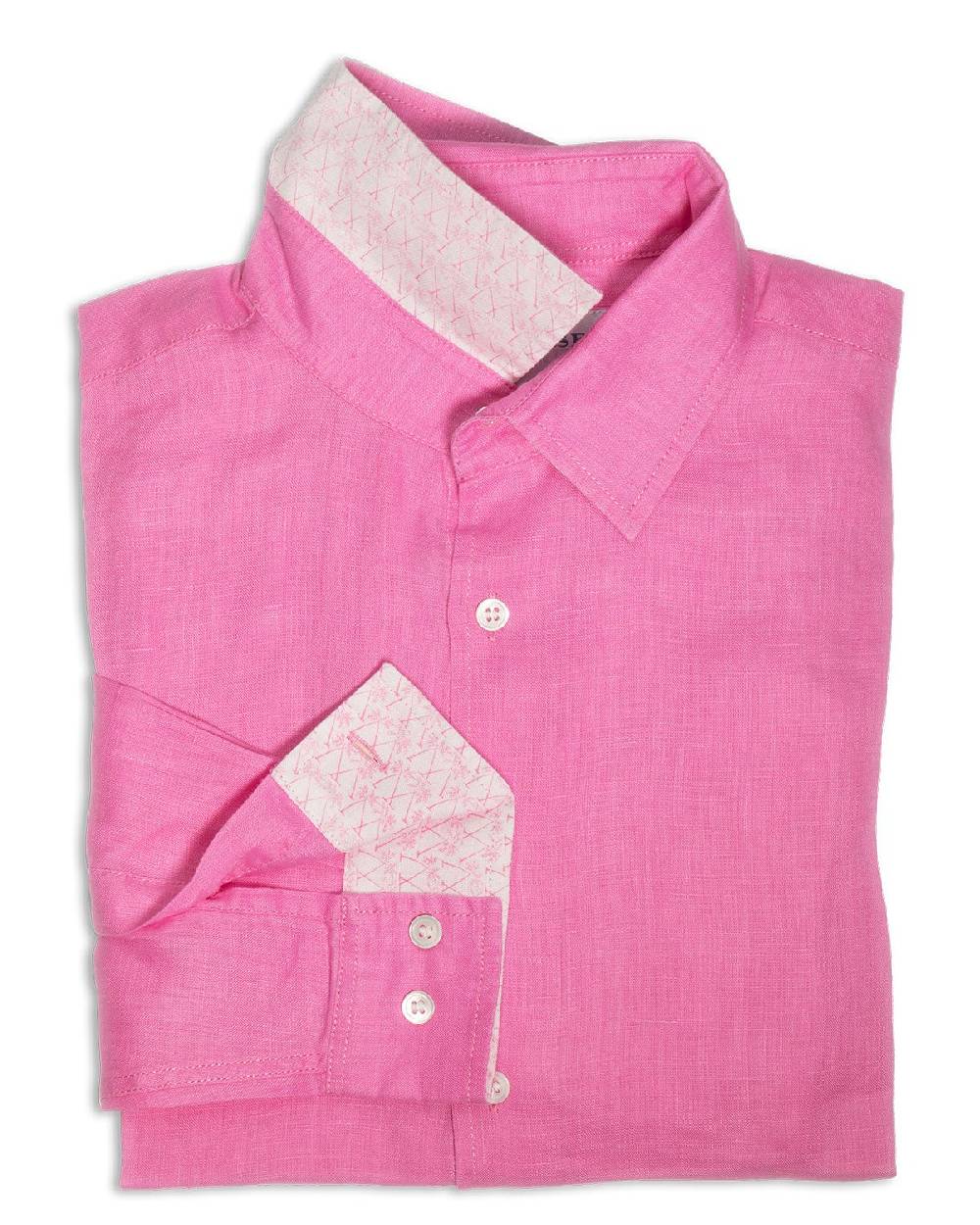 HERREN Leinenhemd in rosa 50% Rabatt für begrenzte Zeit