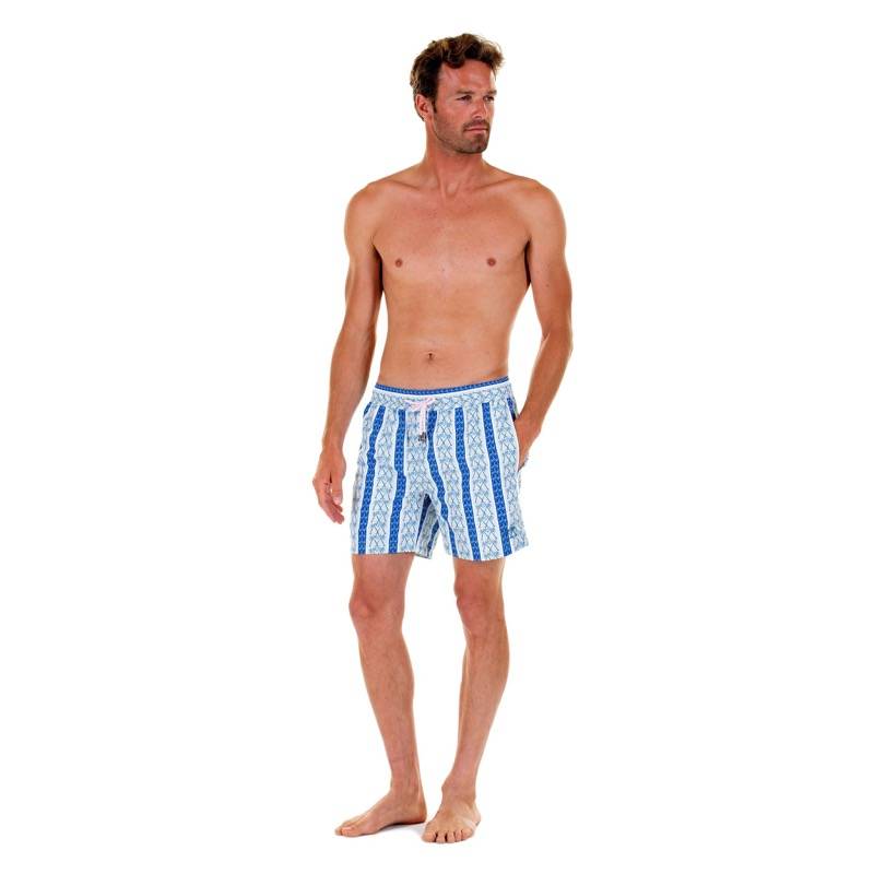 HERREN Badehose mit Streifen in blau 2025