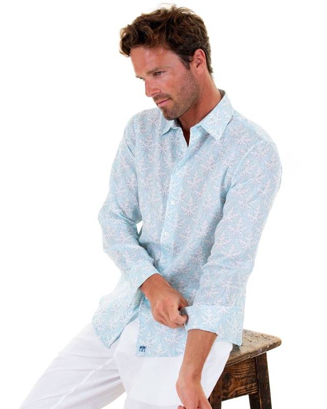 HERREN Leinenhemd Papaya grau Online