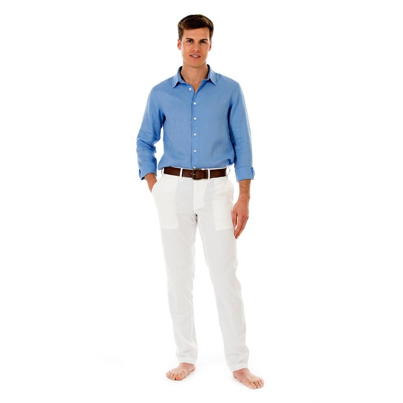 HERREN Leinenhose in weiß Hotsell