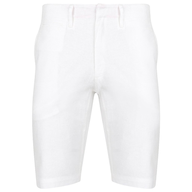 HERREN Leinen Short weiß Schlussverkauf