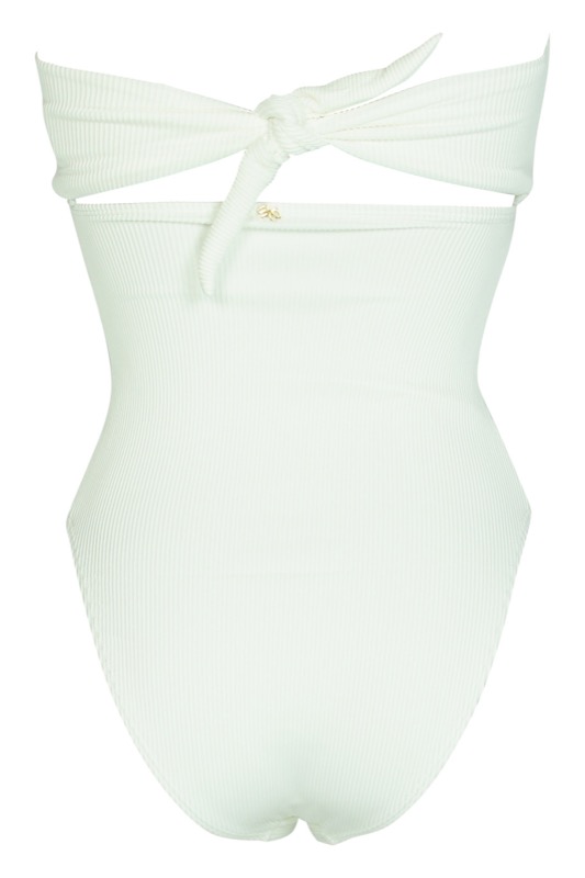 BADEANZÜGE White Pearl Padded Bandeau Badeanzug Fabrikverkauf
