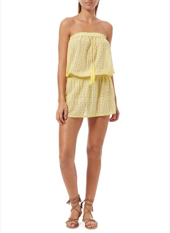 RESORTWEAR Adela Bandeau Kleid in gelb Kostenloser Versand