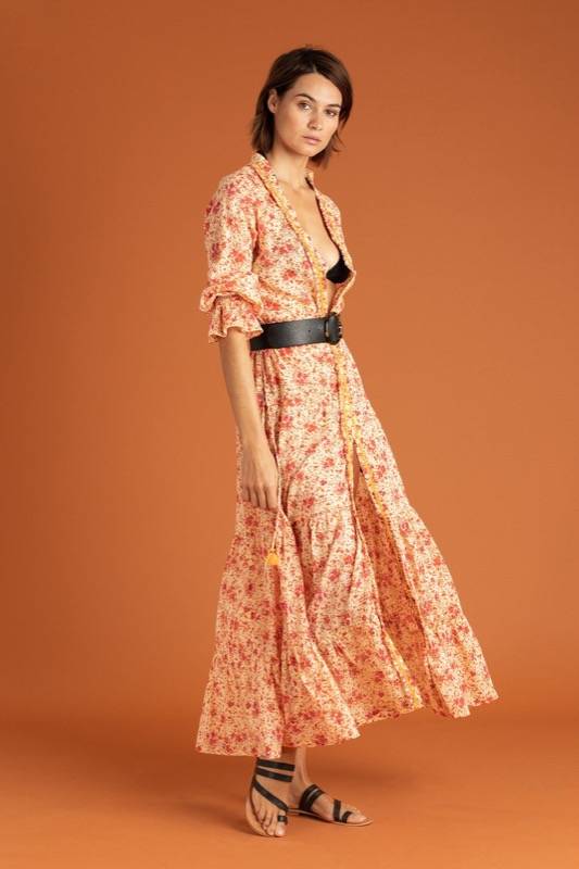 SALE Rita Maxikleid Gelb Preisnachlass