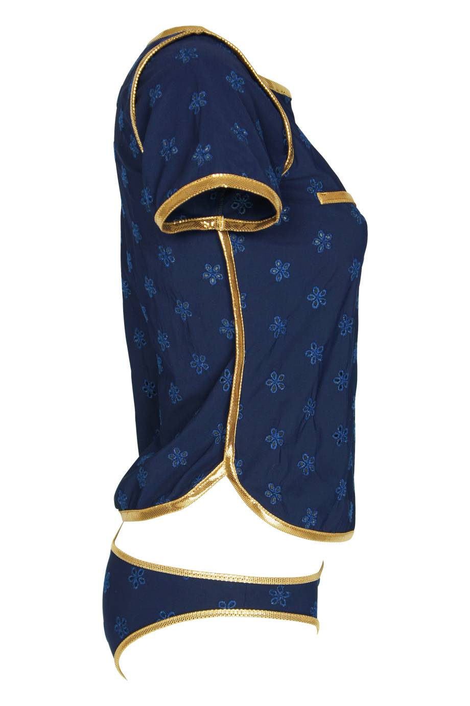 SALE Surfrider Beach Top mit Bikini Slip Blau Valentinstagsangebot
