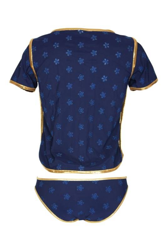 SALE Surfrider Beach Top mit Bikini Slip Blau Valentinstagsangebot