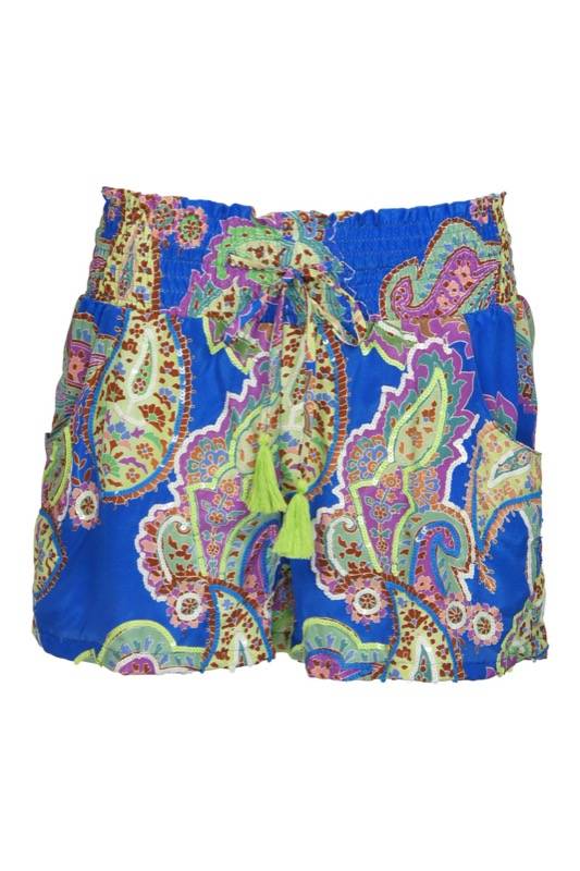 RESORTWEAR Seidenshort im Mustermix mit Pailletten Exklusive Angebote