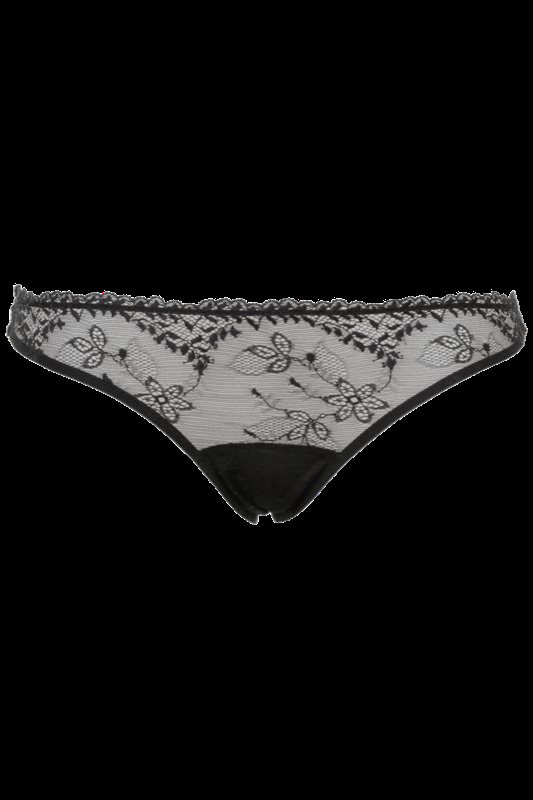 LINGERIE Acapulco String aus Spitze in Schwarz Angebote