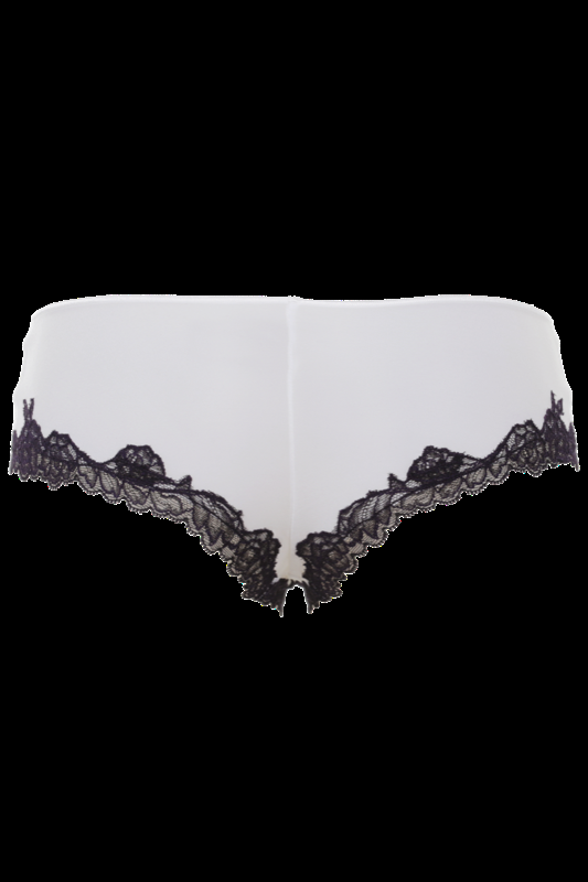 LINGERIE Baltimora Panty in Off-Weiß mit navyfarbener Spitze Hotsell
