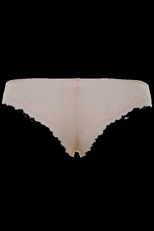 LINGERIE Bangalore String Brazilian cut in Puder aus Spitze im Angebot