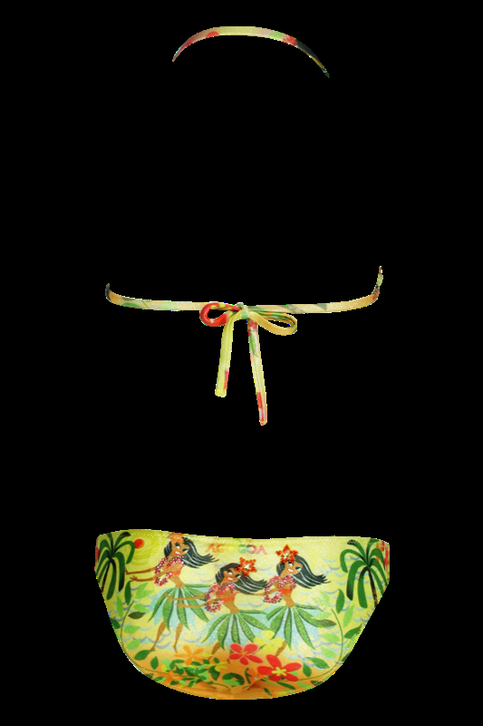 KINDER Baby Bikini Hula in gelb Sonderangebot der Fabrik