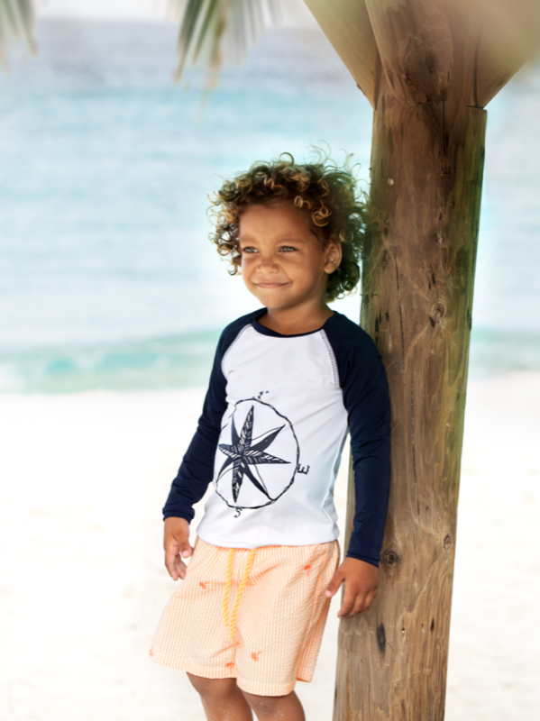 KINDER Girls Key West Swim Shirt Navy Begrenzt auf 3 Tage