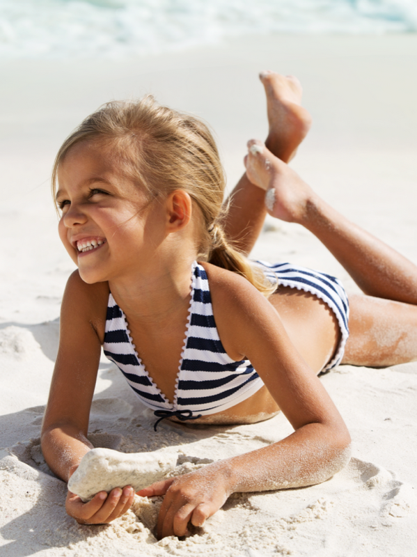 KINDER Girls Lilly& Poppy Bikini Blue/White Auslauf