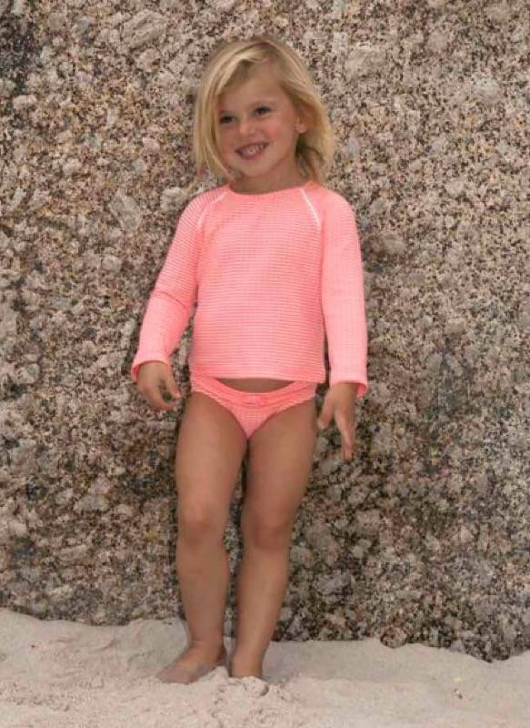 KINDER Baby Dakota Swim Shirt Fluro-ribbed Hotsell