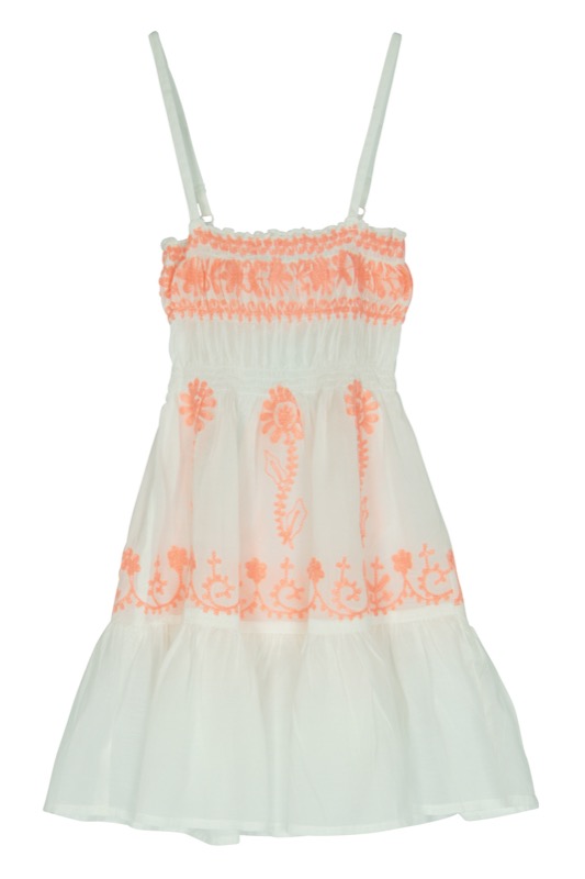 KINDER Baby Emma Kleid White/Fluro Großer Ausverkauf