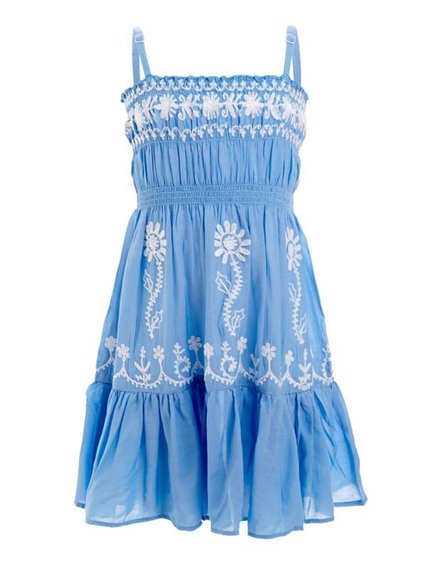 KINDER Baby Emma Dress Cornblue/white Online Shopping