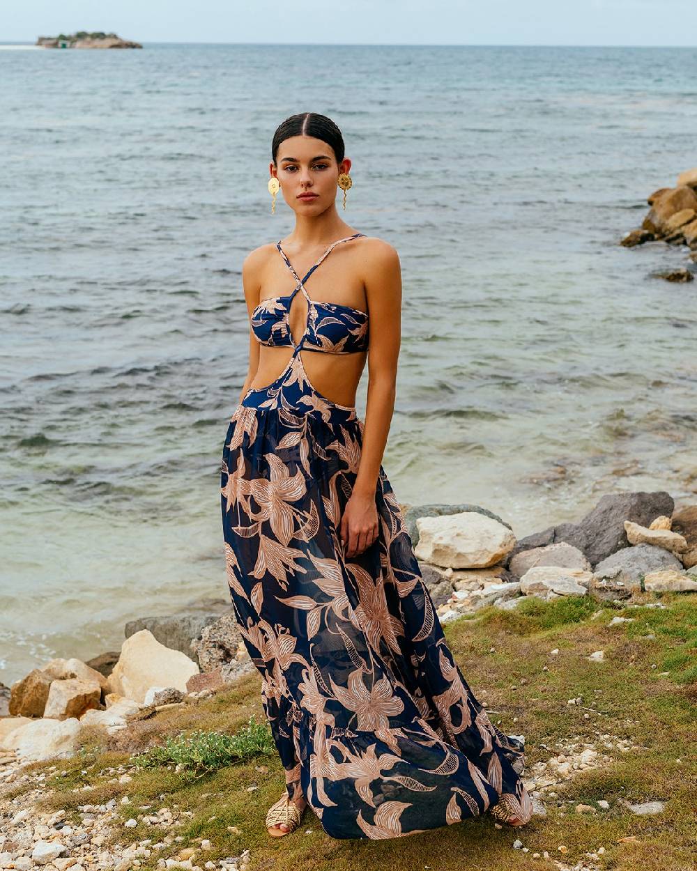 SALE Stargazer Cross-Front Strandkleid Räumungsverkauf