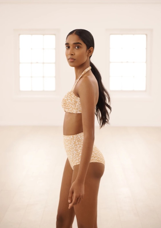 SALE Chiara Padded Bandeau Bikini Dotty Sand Im Verkauf