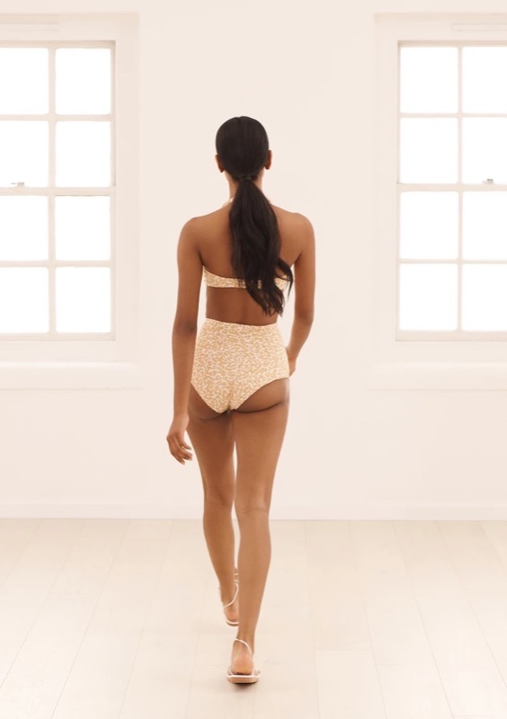 SALE Chiara Padded Bandeau Bikini Dotty Sand Im Verkauf