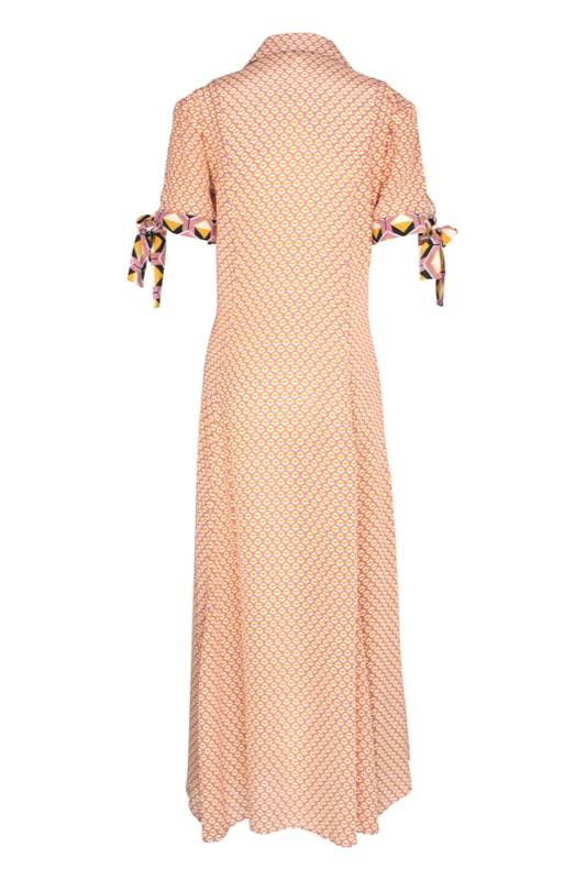 SALE Maxikleid im Geometrischen Print Rosa Blitzverkäufe