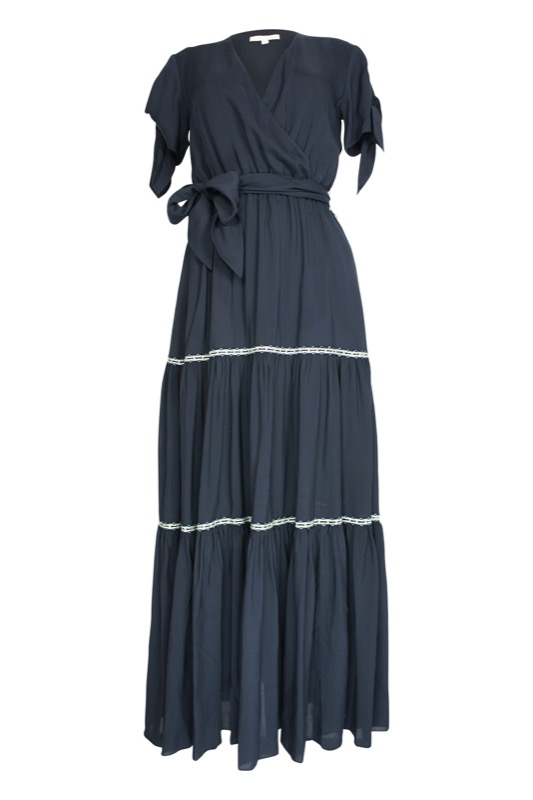 SALE Hawaiian Maxikleid mit Wickeloptik Fabrikpreis