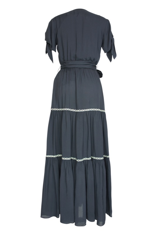 SALE Hawaiian Maxikleid mit Wickeloptik Fabrikpreis