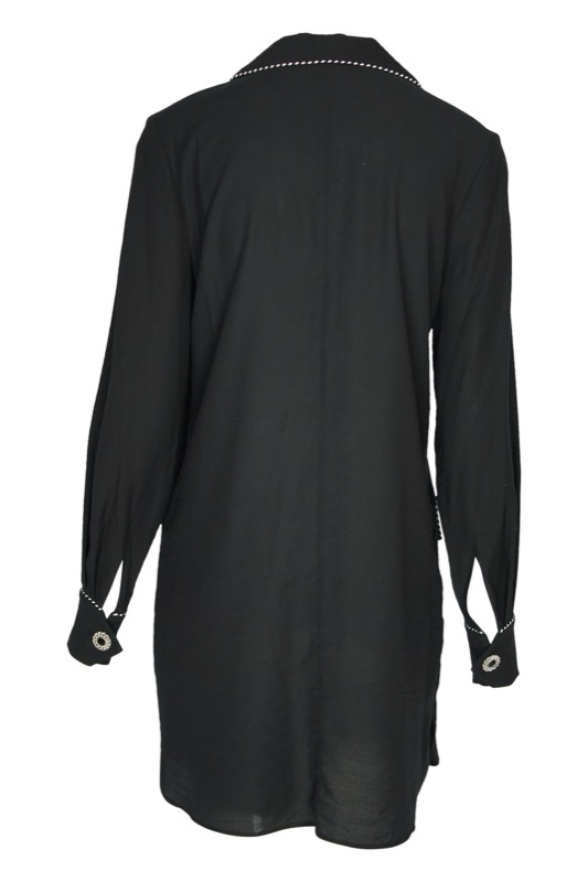 SALE Piped Luxe Minikleid schwarz Sonderangebot