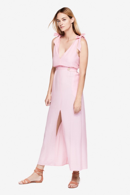 SALE Piped Luxe Maxikleid Rosa Begrenztes Angebot