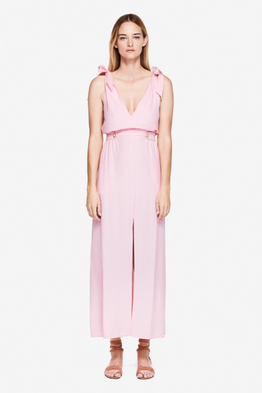 SALE Piped Luxe Maxikleid Rosa Begrenztes Angebot