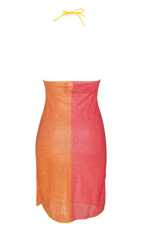 SALE Lurex Padded Minikleid Gelb Heißer Verkauf