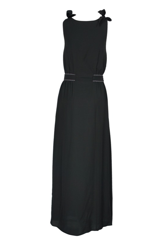 SALE Piped Luxe Maxikleid schwarz Exklusive Angebote