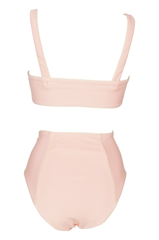SALE Piped Luxe Strap Bikini Rosa Bestseller