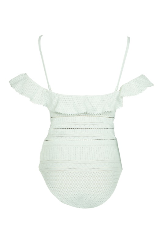 SALE Schulterfreier Push Up Badeanzug aus Spitze Saisonale Angebote