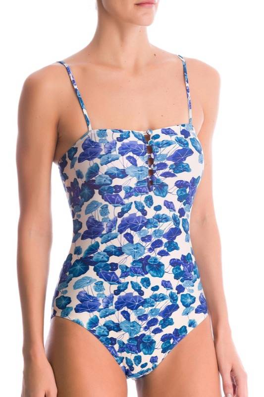 SALE Floraler Badeanzug mit Knöpfen Wochenangebot