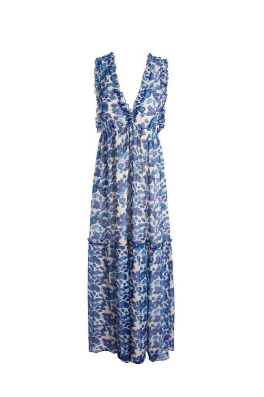 SALE Florales Maxikleid aus Seide Begrenzte Freigabe