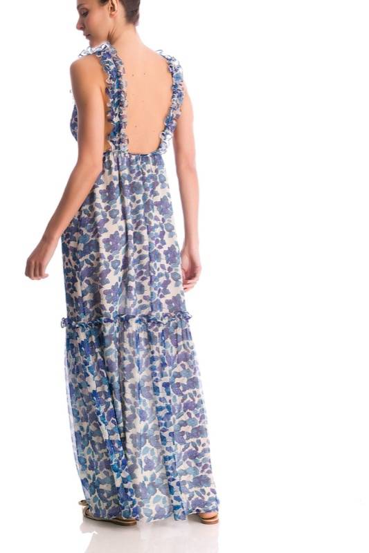 SALE Florales Maxikleid aus Seide Begrenzte Freigabe