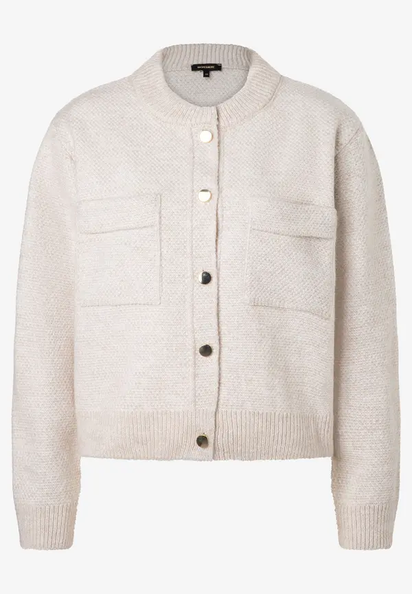 More & More kurzer Strickblouson, almond melange, Herbst-Kollektion Bestseller