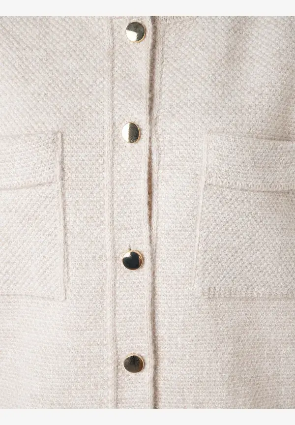 More & More kurzer Strickblouson, almond melange, Herbst-Kollektion Bestseller